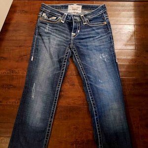 Big Star LIV sz 25 women Dark Distress Capri